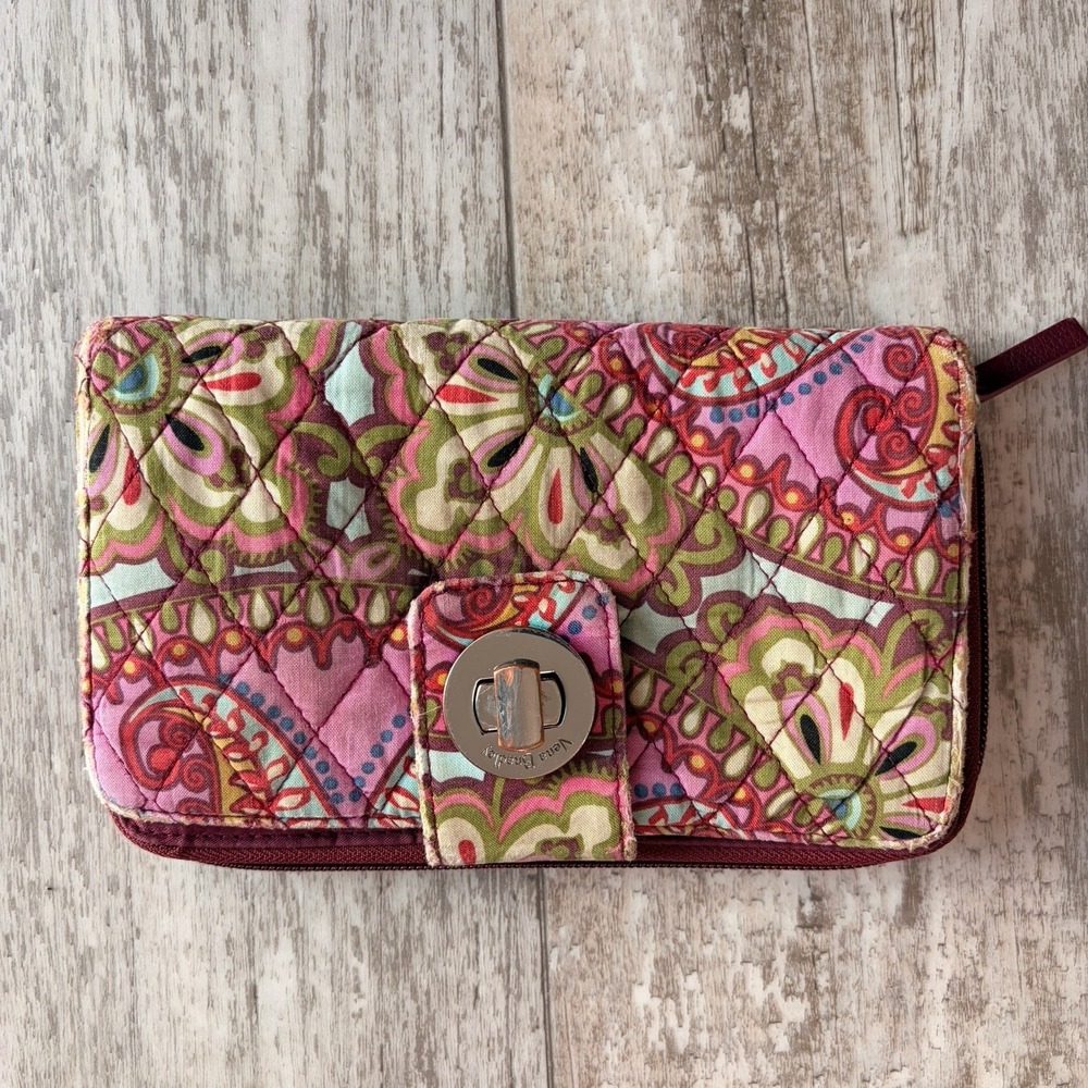 Vera Bradley RFID Turnlock Wallet in Cotton - Picture 1 of 16